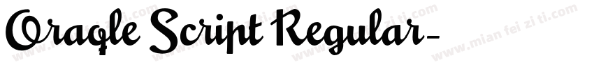 Oraqle Script Regular字体转换